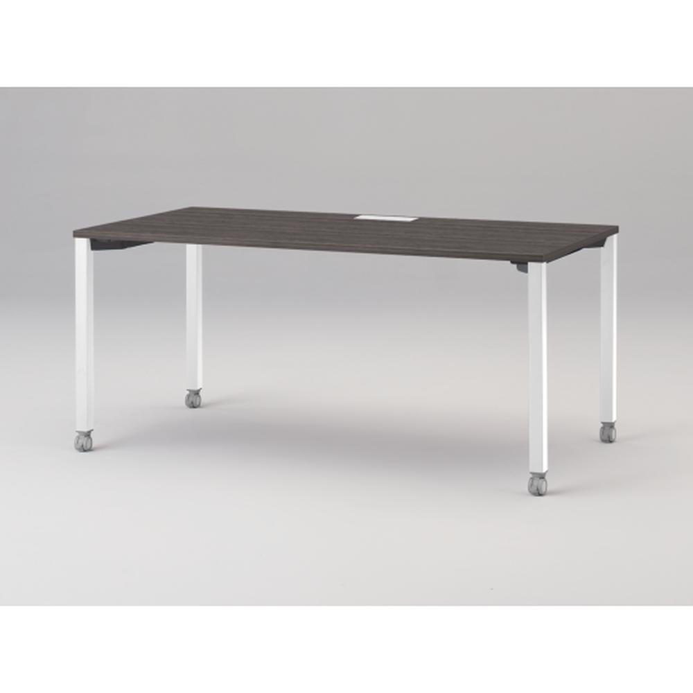 アクトリンク パーソナルテーブル キャスター脚 W1600×D800×H720　JP-1608HWC-WR　［WR：天板 81/アッシュドオークD×脚 W9/ホワイトW］