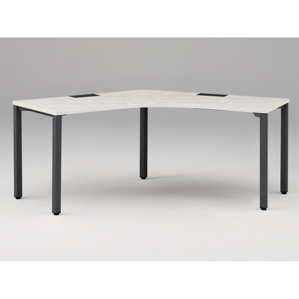 アクトリンク パーソナルテーブル 120°オペレーション アジャスター脚 W1200×D600×H720　JP-2266SWA-TH　［TH：天板 61/アッシュドパインL×脚 T1/サテンブラックT］