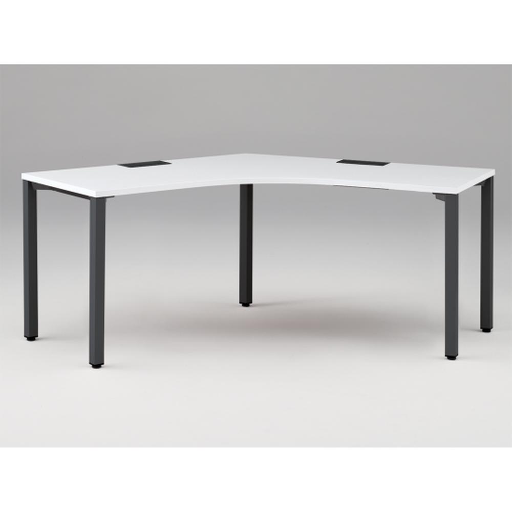 アクトリンク パーソナルテーブル 120°オペレーション アジャスター脚 W1200×D600×H720　JP-2266SWA-TL　［TL：天板 W9/ホワイトW×脚 T1/サテンブラックT］