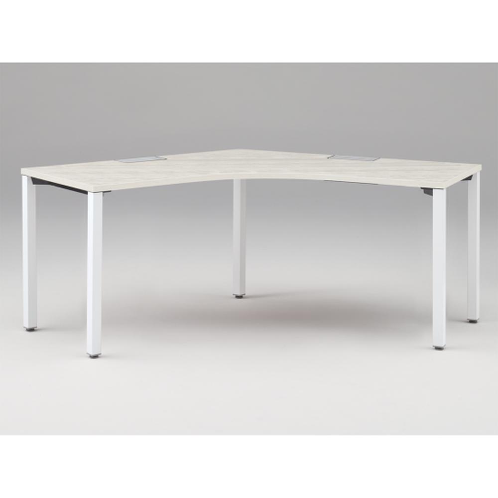 アクトリンク パーソナルテーブル 120°オペレーション アジャスター脚 W1200×D600×H720　JP-2266SWA-WH　［WH：天板 61/アッシュドパインL×脚 W9/ホワイトW］