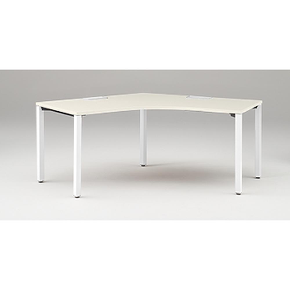 アクトリンク パーソナルテーブル 120°オペレーション アジャスター脚 W1200×D700×H720　JP-2277SWA-WH　［WH：天板 61/アッシュドパインL×脚 W9/ホワイトW］
