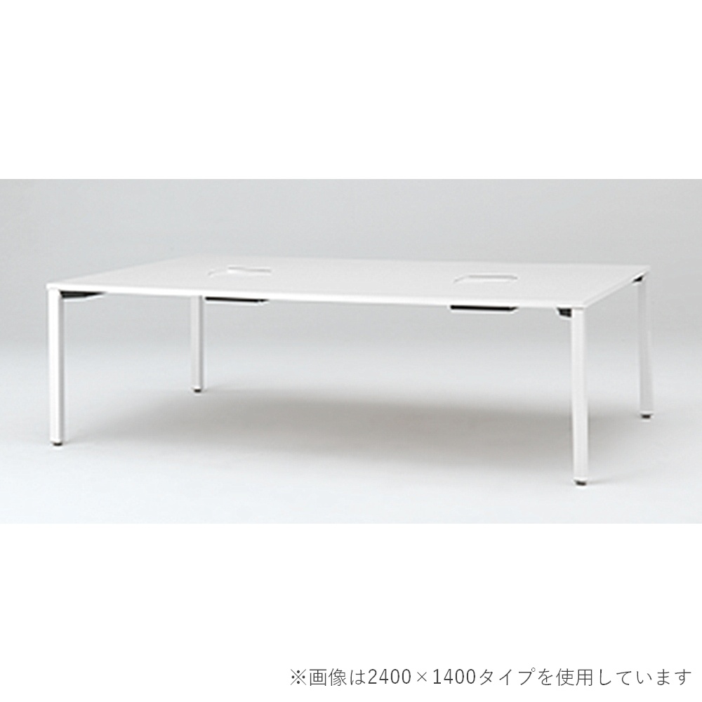 アクトリンク グループテーブル角型ロング キャスター脚 W2000×D1400×H720　JP-2014HWC1-WL　［WL：天板 W9/ホワイトW×脚 W9/ホワイトW］