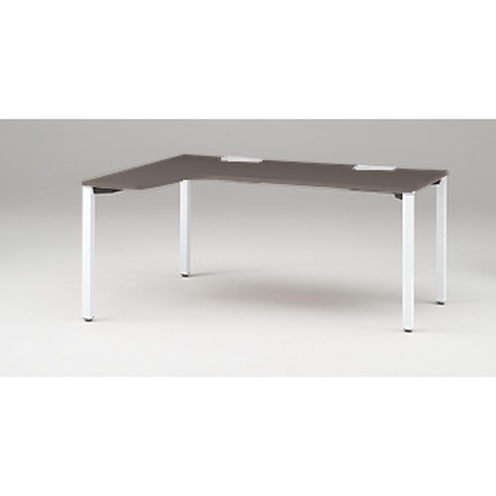アクトリンク パーソナルテーブル 90°オペレーション（7/4） 左凸 アジャスター脚 W1200(700)×D1200(430)×H720　JP-6274KLWA-WR　［WR：天板 81/アッシュドオークD×脚 W9/ホワイトW］