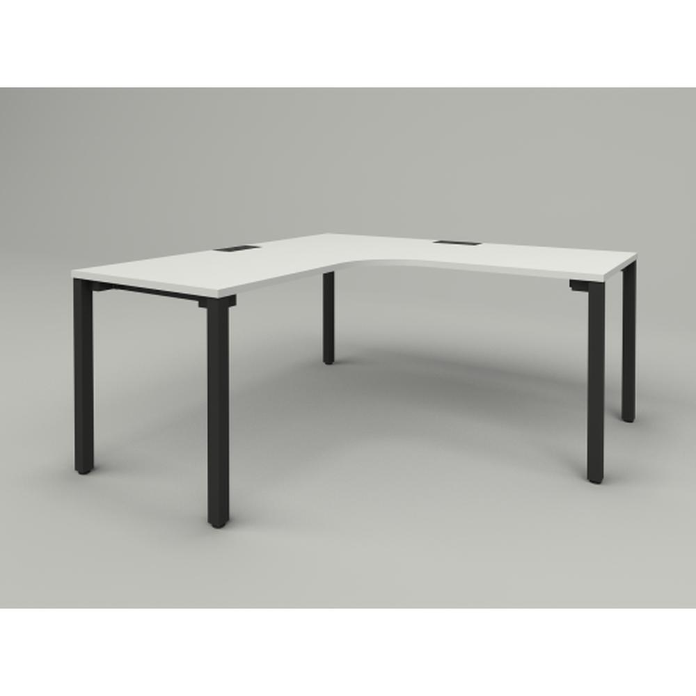 アクトリンク パーソナルテーブル 90°オペレーション（7/7） アジャスター脚 W1600(700)×D1600(700)×H720　JP-6677KWA-TL　［TL：天板 W9/ホワイトW×脚 T1/サテンブラックT］