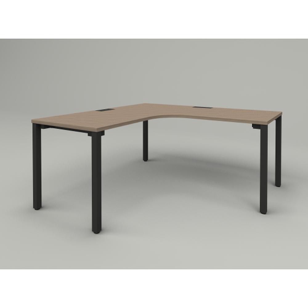 アクトリンク パーソナルテーブル 90°オペレーション（7/7） アジャスター脚 W1600(700)×D1600(700)×H720　JP-6677KWA-TM　［TM：天板 71/アッシュドオークＭ×脚 T1/サテンブラックT］
