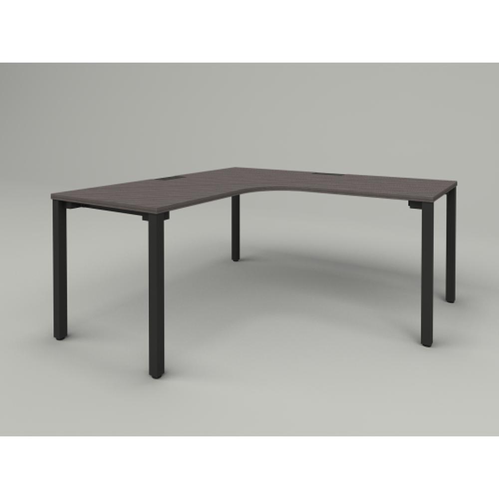 アクトリンク パーソナルテーブル 90°オペレーション（7/7） アジャスター脚 W1600(700)×D1600(700)×H720　JP-6677KWA-TR　［TR：天板 81/アッシュドオークD×脚 T1/サテンブラックT］