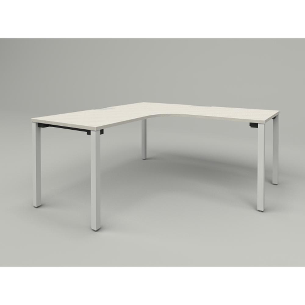 アクトリンク パーソナルテーブル 90°オペレーション（7/7） アジャスター脚 W1600(700)×D1600(700)×H720　JP-6677KWA-WH　［WH：天板 61/アッシュドパインL×脚 W9/ホワイトW］