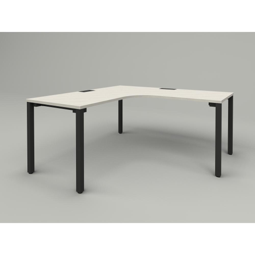 アクトリンク パーソナルテーブル 90°オペレーション（7/7） キャスター脚 W1600(700)×D1600(700)×H720　JP-6677KWC-TH　［TH：天板 61/アッシュドパインL×脚 T1/サテンブラックT］