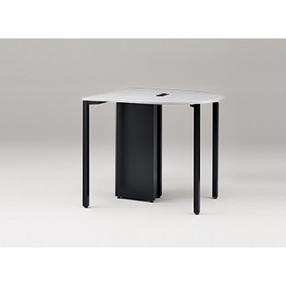 アクトリンク ハイテーブル片R型 配線キャップ付 アジャスター脚 W1200×D1200×H1050　JPH-1212RWA-TL　［TL：天板 W9/ホワイトW×脚 T1/サテンブラックT］