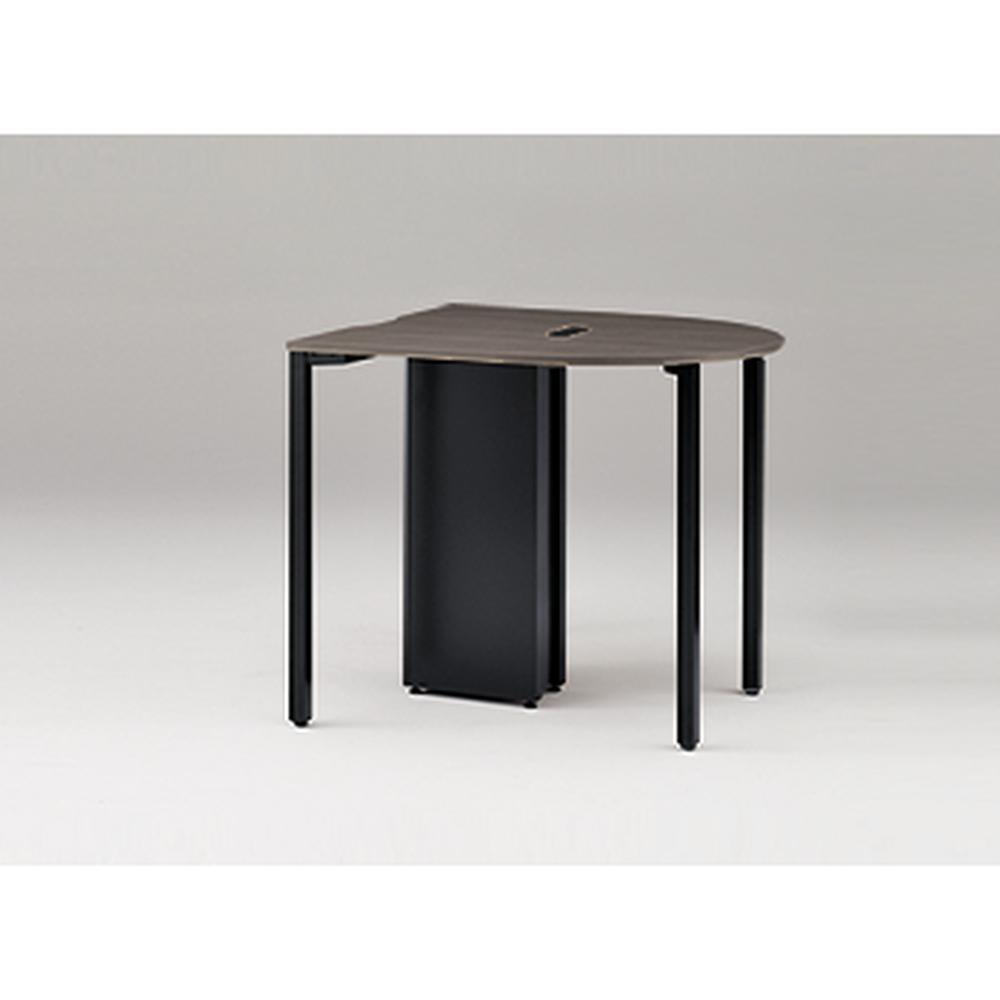 アクトリンク ハイテーブル片R型 配線キャップ付 アジャスター脚 W1200×D1200×H1050　JPH-1212RWA-TR　［TR：天板 81/アッシュドオークD×脚 T1/サテンブラックT］