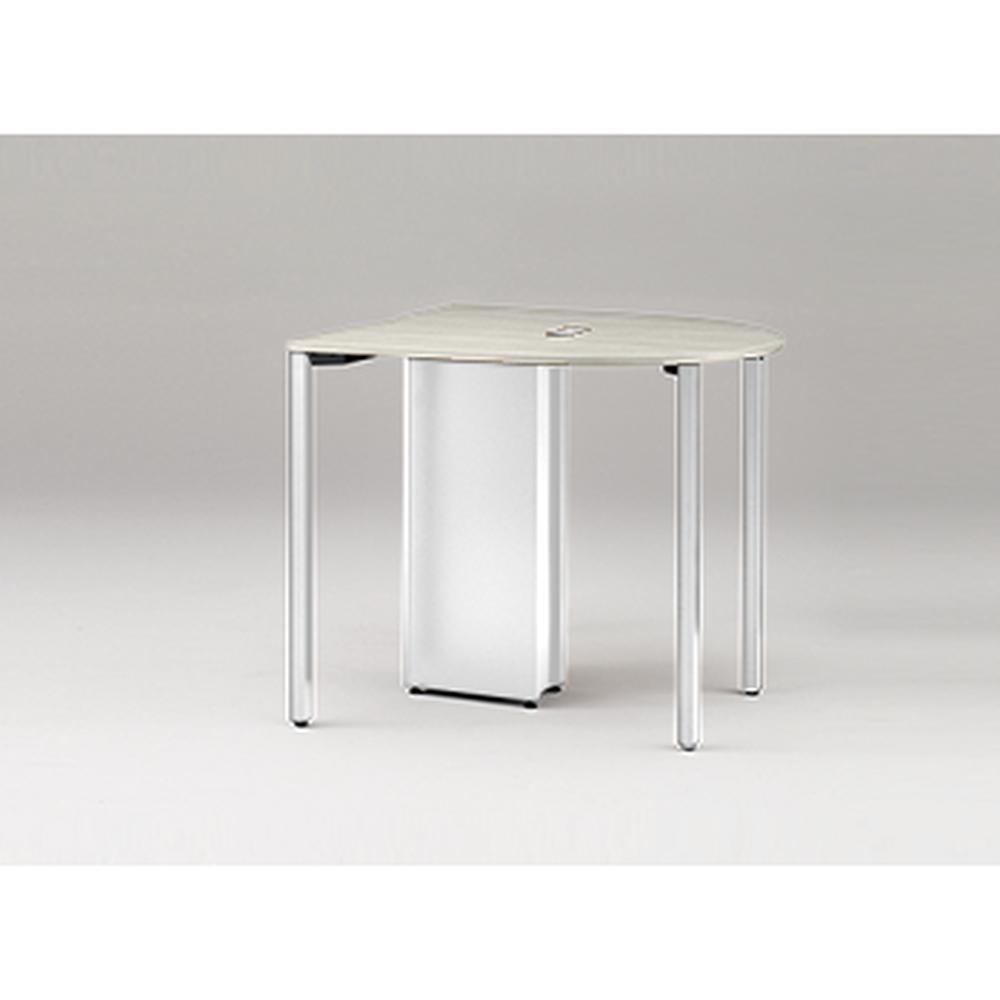 アクトリンク ハイテーブル片R型 配線キャップ付 アジャスター脚 W1200×D1200×H1050　JPH-1212RWA-WH　［WH：天板 61/アッシュドパインL×脚 W9/ホワイトW］