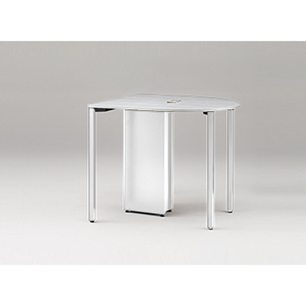 アクトリンク ハイテーブル片R型 配線キャップ付 アジャスター脚 W1200×D1200×H1050　JPH-1212RWA-WL　［WL：天板 W9/ホワイトW×脚 W9/ホワイトW］