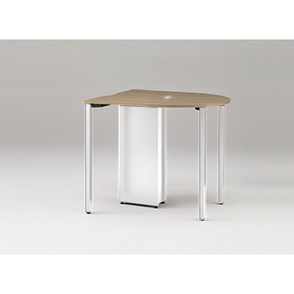 アクトリンク ハイテーブル片R型 配線キャップ付 アジャスター脚 W1200×D1200×H1050　JPH-1212RWA-WM　［WM：天板 71/アッシュドオークM×脚 W9/ホワイトW］