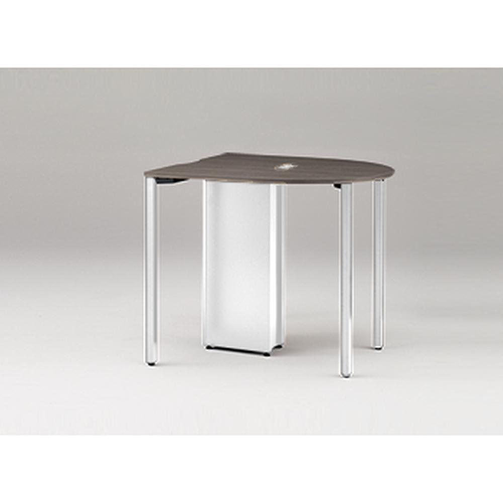 アクトリンク ハイテーブル片R型 配線キャップ付 アジャスター脚 W1200×D1200×H1050　JPH-1212RWA-WR　［WR：天板 81/アッシュドオークD×脚 W9/ホワイトW］