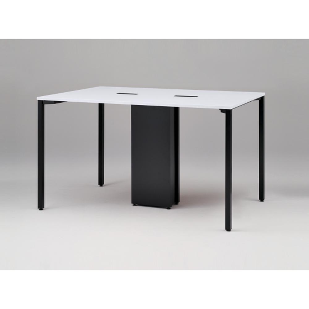 アクトリンク ハイテーブル角型 配線キャップ付両面タイプ アジャスター脚 W1800×D1200×H1050　JPH-1812HWA-TL　［TL：天板 W9/ホワイトW×脚 T1/サテンブラックT］