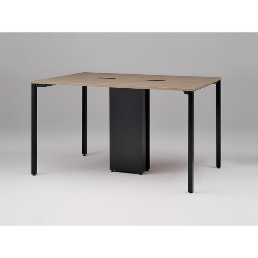 アクトリンク ハイテーブル角型 配線キャップ付両面タイプ アジャスター脚 W1800×D1200×H1050　JPH-1812HWA-TM　［TM：天板 71/アッシュドオークＭ×脚 T1/サテンブラックT］