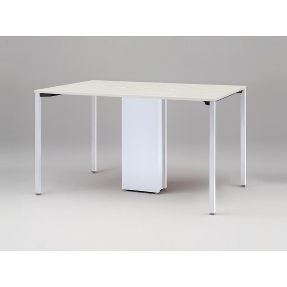 アクトリンク ハイテーブル角型 配線キャップ付両面タイプ アジャスター脚 W1800×D1200×H1050　JPH-1812HWA-WH　［WH：天板 61/アッシュドパインL×脚 W9/ホワイトW］