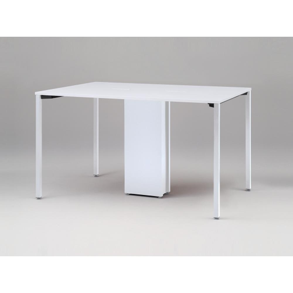 アクトリンク ハイテーブル角型 配線キャップ付両面タイプ アジャスター脚 W1800×D1200×H1050　JPH-1812HWA-WL　［WL：天板 W9/ホワイトW×脚 W9/ホワイトW］