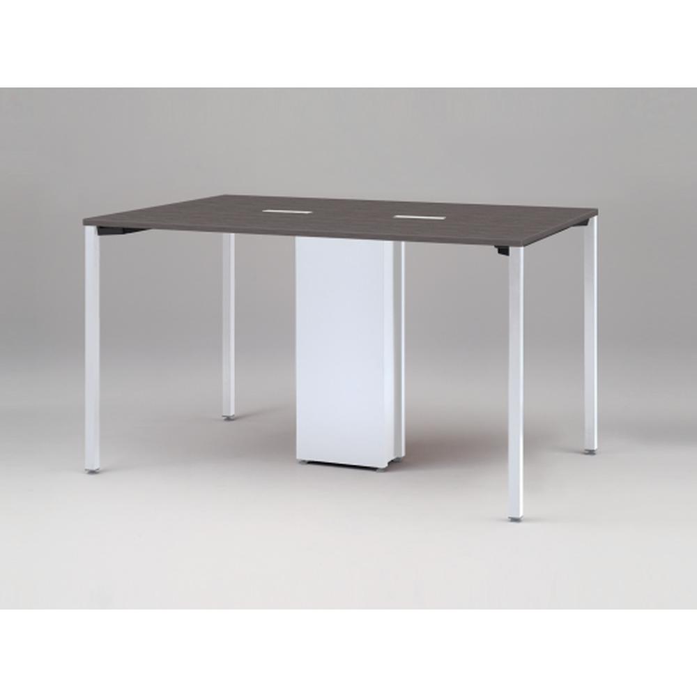 アクトリンク ハイテーブル角型 配線キャップ付両面タイプ アジャスター脚 W1800×D1200×H1050　JPH-1812HWA-WR　［WR：天板 81/アッシュドオークD×脚 W9/ホワイトW］