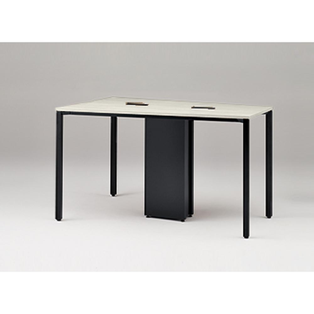 アクトリンク ハイテーブル台形型 配線キャップ付 アジャスター脚 W1800×D1200×H720　JPH-1812TWA-TH　［TH：天板 61/アッシュドパインL×脚 T1/サテンブラックT］