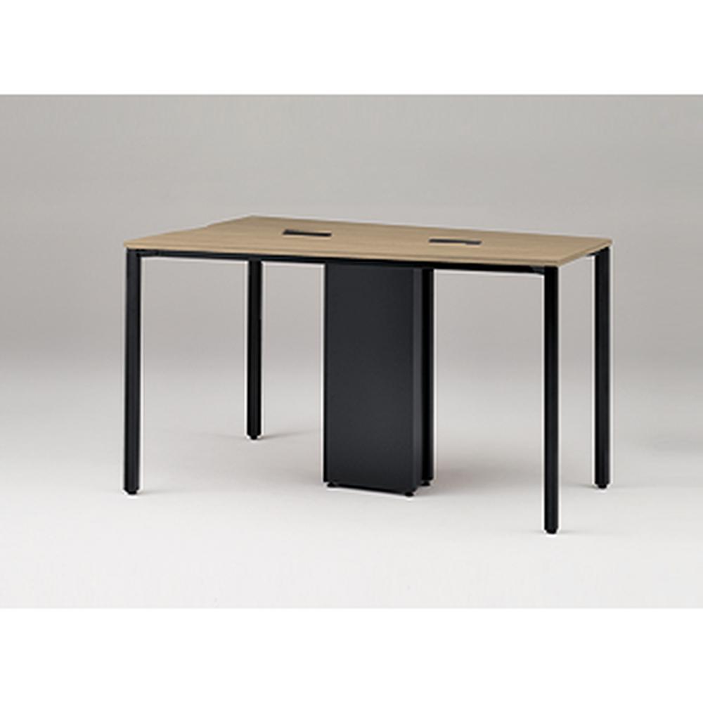 アクトリンク ハイテーブル台形型 配線キャップ付 アジャスター脚 W1800×D1200×H720　JPH-1812TWA-TM　［TM：天板 71/アッシュドオークＭ×脚 T1/サテンブラックT］