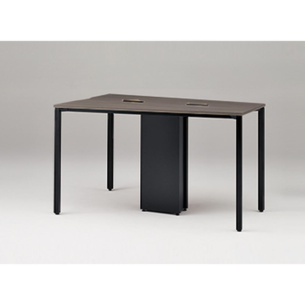 アクトリンク ハイテーブル台形型 配線キャップ付 アジャスター脚 W1800×D1200×H720　JPH-1812TWA-TR　［TR：天板 81/アッシュドオークD×脚 T1/サテンブラックT］