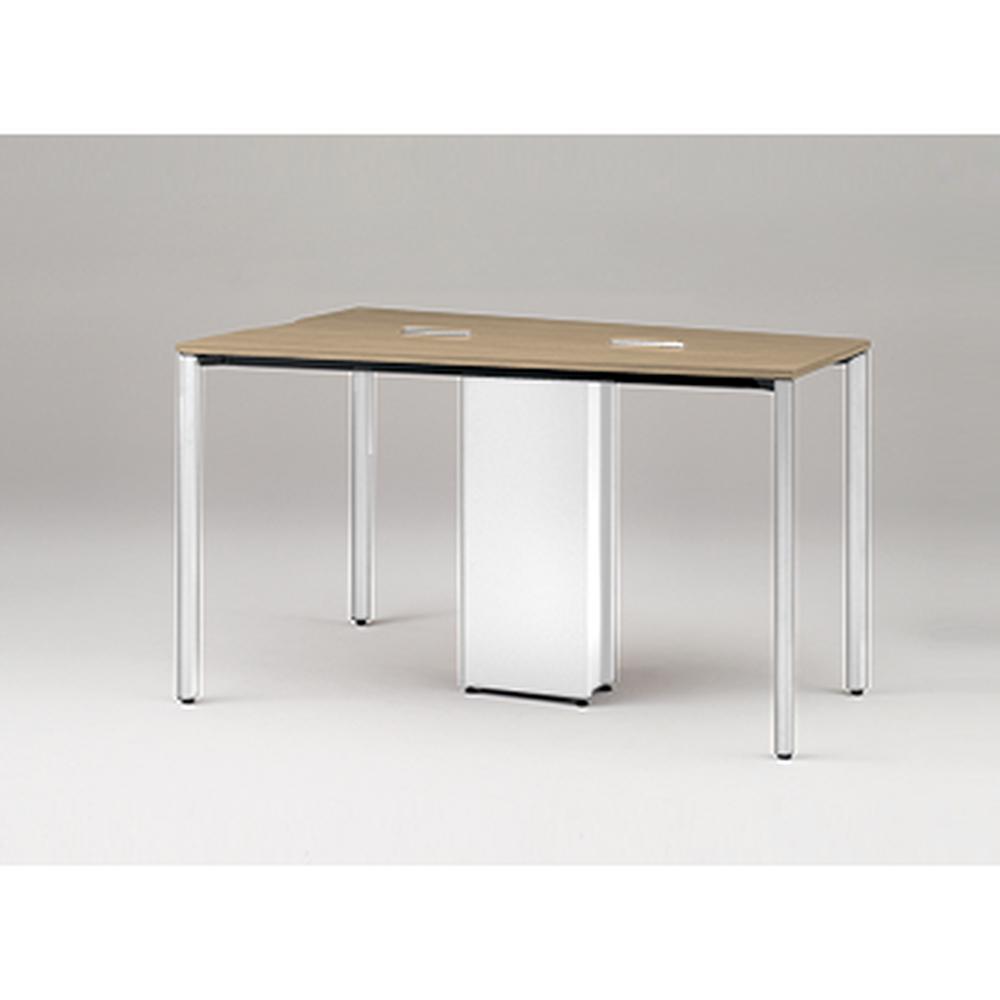 アクトリンク ハイテーブル台形型 配線キャップ付 アジャスター脚 W1800×D1200×H720　JPH-1812TWA-WM　［WM：天板 71/アッシュドオークM×脚 W9/ホワイトW］