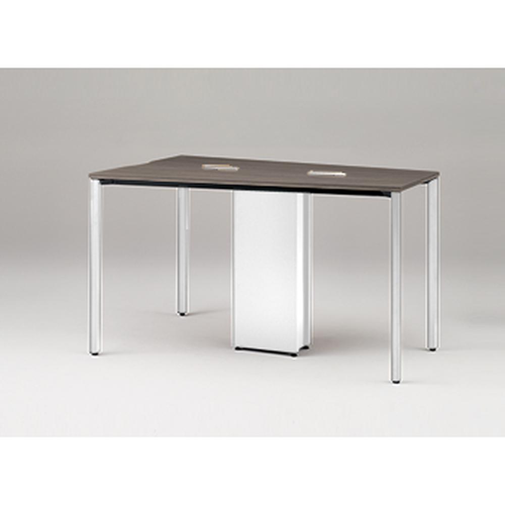 アクトリンク ハイテーブル台形型 配線キャップ付 アジャスター脚 W1800×D1200×H720　JPH-1812TWA-WR　［WR：天板 81/アッシュドオークD×脚 W9/ホワイトW］