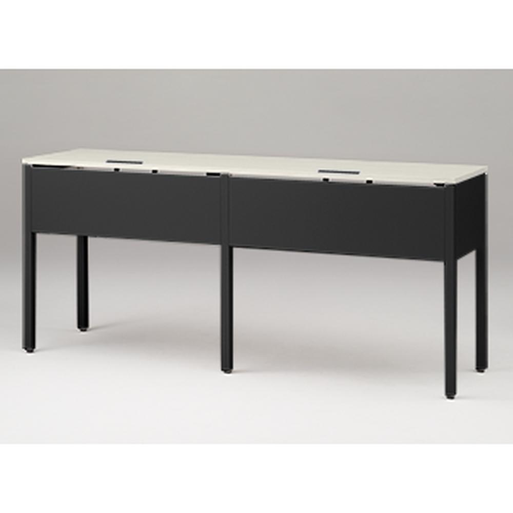 アクトリンク ハイテーブル角型 配線キャップ付片面タイプ アジャスター脚 W2400×D600×H1050　JPH-2406HWA-TH　［TH：天板 61/アッシュドパインL×脚 T1/サテンブラックT］