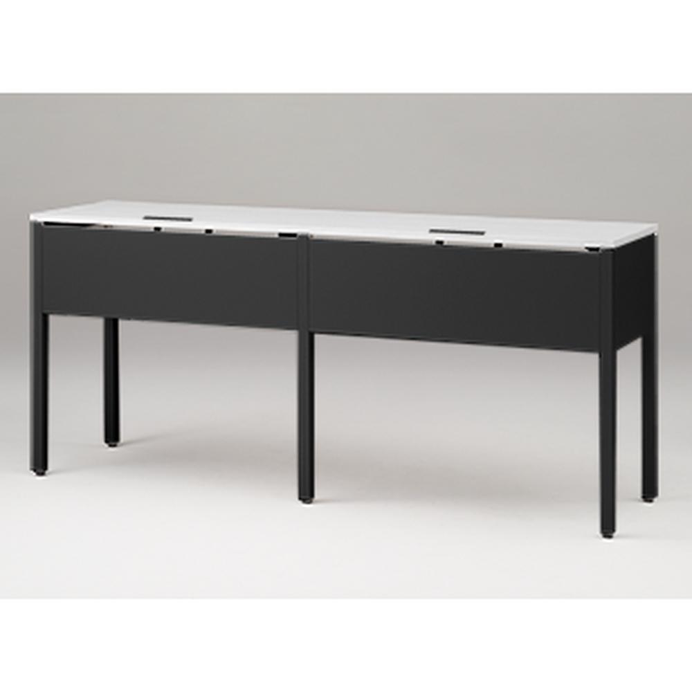 アクトリンク ハイテーブル角型 配線キャップ付片面タイプ アジャスター脚 W2400×D600×H1050　JPH-2406HWA-TL　［TL：天板 W9/ホワイトW×脚 T1/サテンブラックT］