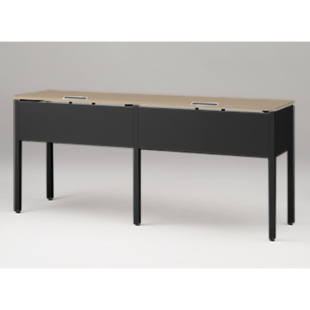 アクトリンク ハイテーブル角型 配線キャップ付片面タイプ アジャスター脚 W2400×D600×H1050　JPH-2406HWA-TM　［TM：天板 71/アッシュドオークＭ×脚 T1/サテンブラックT］