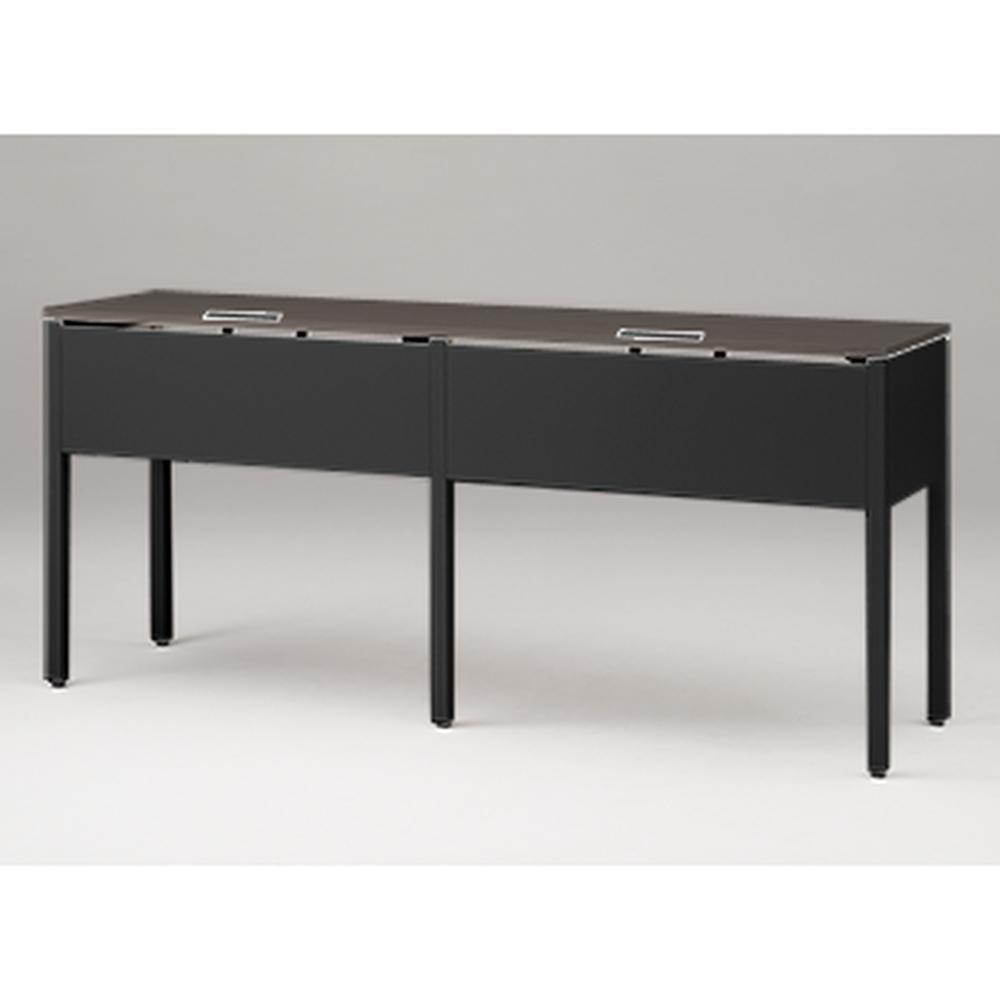 アクトリンク ハイテーブル角型 配線キャップ付片面タイプ アジャスター脚 W2400×D600×H1050　JPH-2406HWA-TR　［TR：天板 81/アッシュドオークD×脚 T1/サテンブラックT］