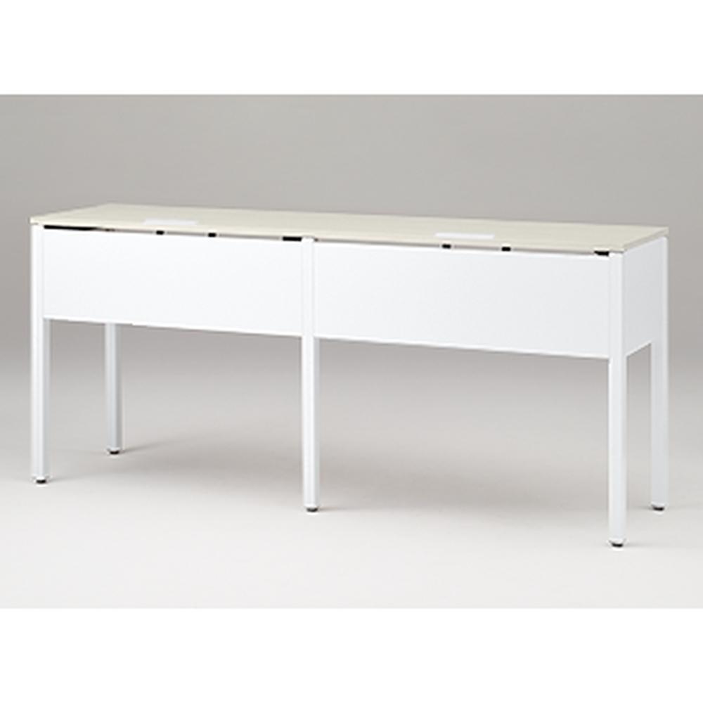 アクトリンク ハイテーブル角型 配線キャップ付片面タイプ アジャスター脚 W2400×D600×H1050　JPH-2406HWA-WH　［WH：天板 61/アッシュドパインL×脚 W9/ホワイトW］