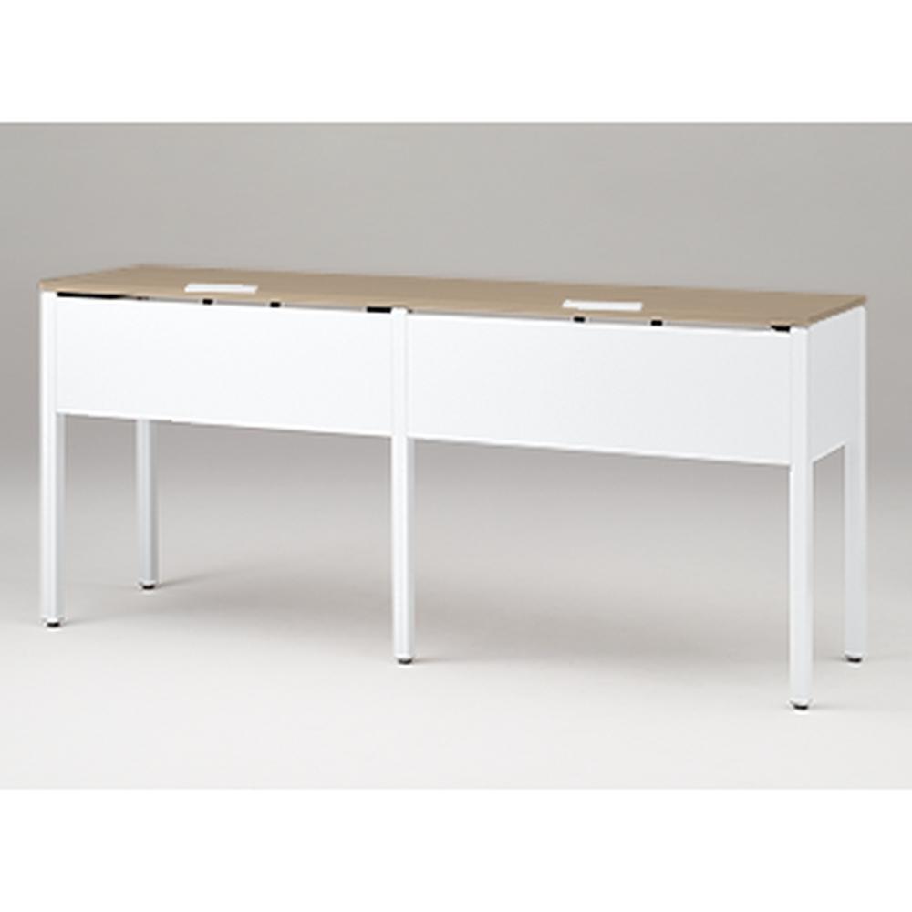 アクトリンク ハイテーブル角型 配線キャップ付片面タイプ アジャスター脚 W2400×D600×H1050　JPH-2406HWA-WM　［WM：天板 71/アッシュドオークM×脚 W9/ホワイトW］