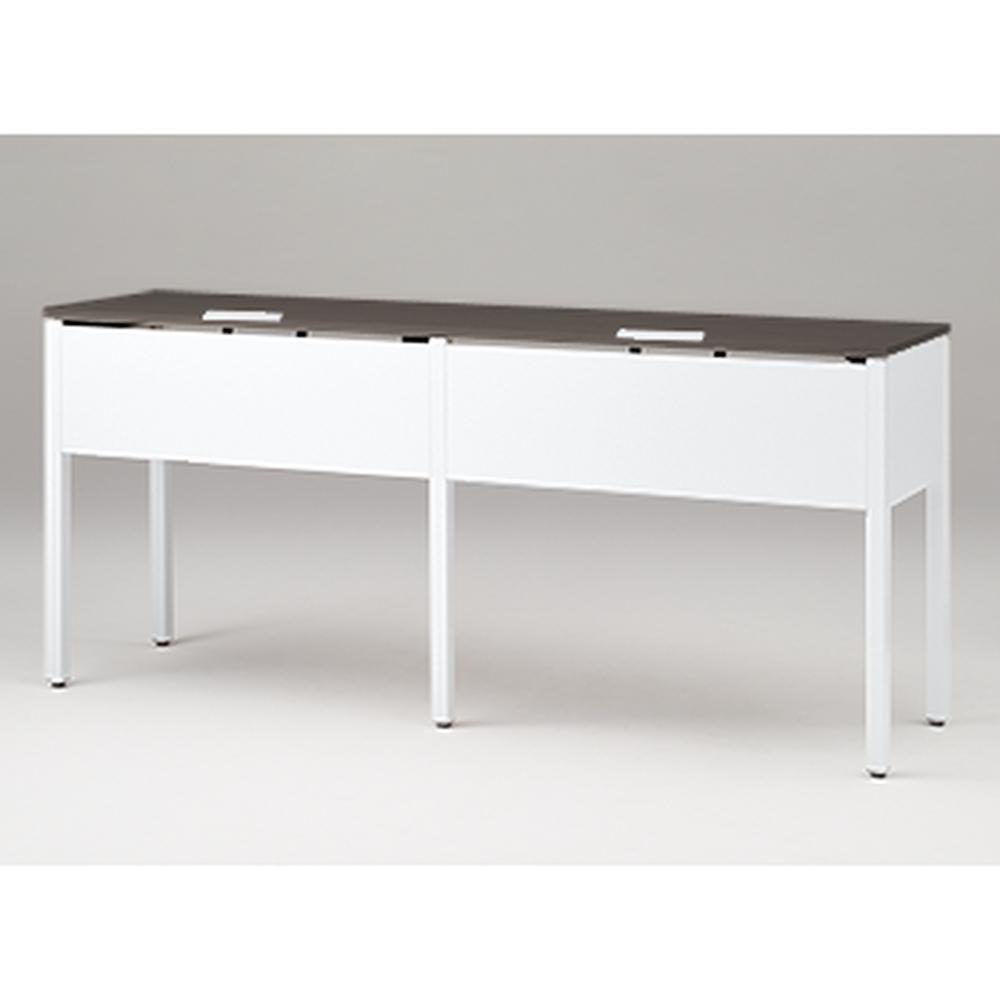 アクトリンク ハイテーブル角型 配線キャップ付片面タイプ アジャスター脚 W2400×D600×H1050　JPH-2406HWA-WR　［WR：天板 81/アッシュドオークD×脚 W9/ホワイトW］