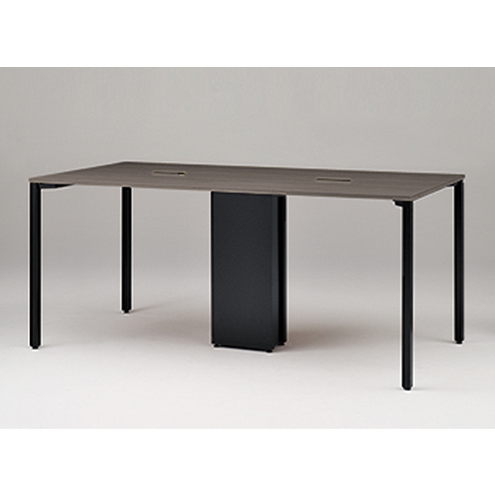 アクトリンク ハイテーブル角型 配線キャップ付両面タイプ アジャスター脚 W2400×D1200×H1050　JPH-2412HWA-TR　［TR：天板 81/アッシュドオークD×脚 T1/サテンブラックT］