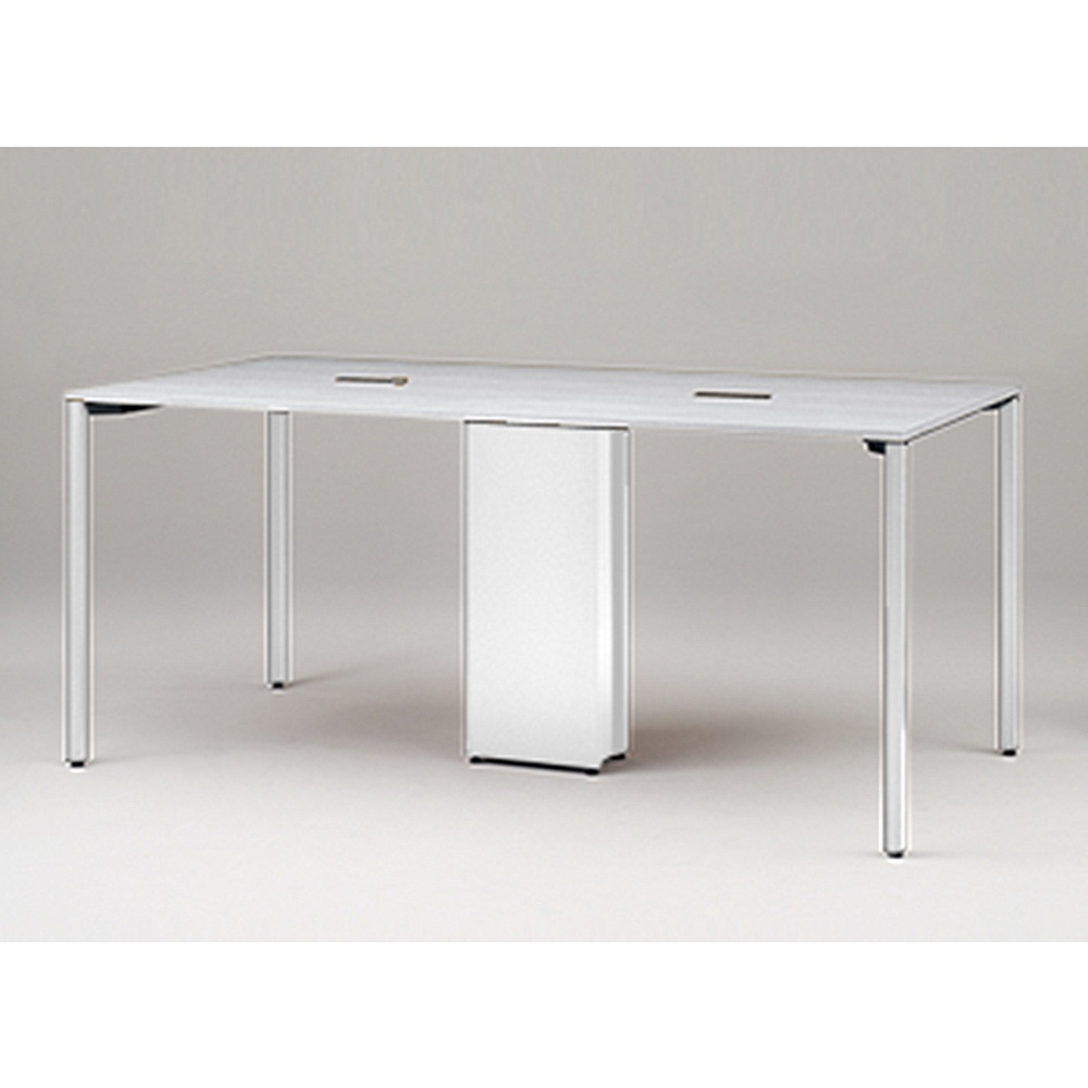 アクトリンク ハイテーブル角型 配線キャップ付両面タイプ アジャスター脚 W2400×D1200×H1050　JPH-2412HWA-WL　［WL：天板 W9/ホワイトW×脚 W9/ホワイトW］