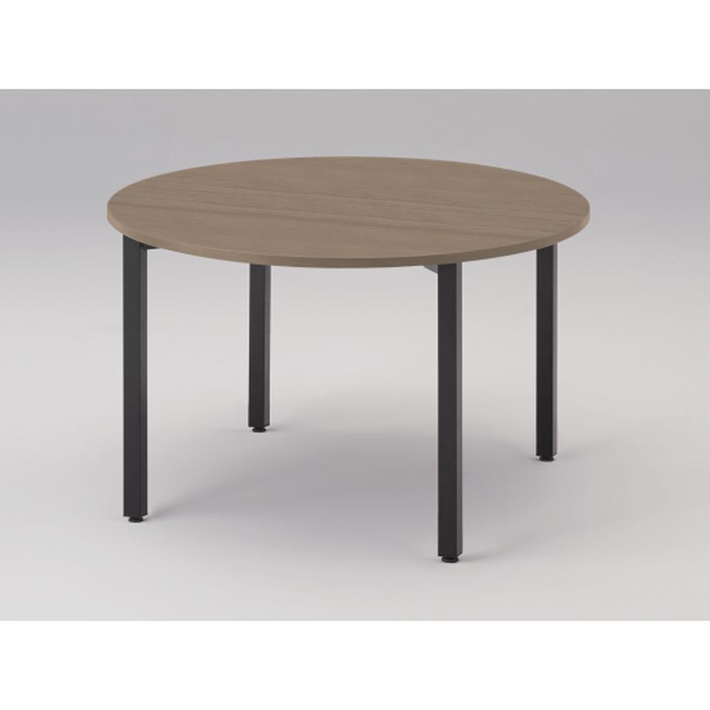 アクトリンク ミーティングテーブル 円型 配線キャップなし アジャスター脚 φ1200×H720　JPM-1212CNA-TM　［TM：天板 71/アッシュドオークＭ×脚 T1/サテンブラックT］