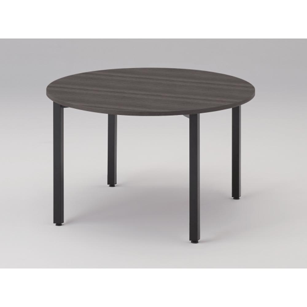 アクトリンク ミーティングテーブル 円型 配線キャップなし アジャスター脚 φ1200×H720　JPM-1212CNA-TR　［TR：天板 81/アッシュドオークD×脚 T1/サテンブラックT］