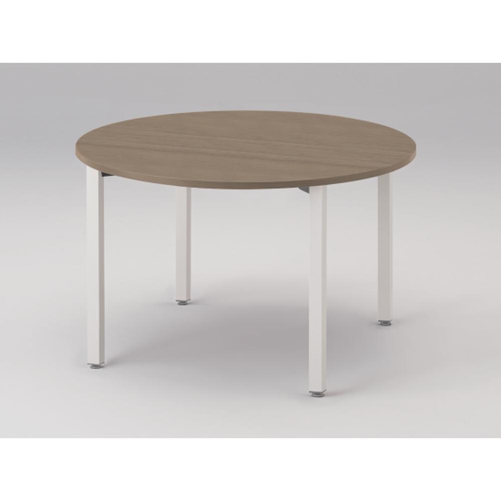 アクトリンク ミーティングテーブル 円型 配線キャップなし アジャスター脚 φ1200×H720　JPM-1212CNA-WM　［WM：天板 71/アッシュドオークM×脚 W9/ホワイトW］