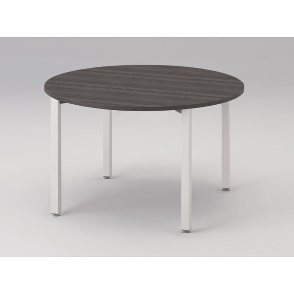 アクトリンク ミーティングテーブル 円型 配線キャップなし アジャスター脚 φ1200×H720　JPM-1212CNA-WR　［WR：天板 81/アッシュドオークD×脚 W9/ホワイトW］