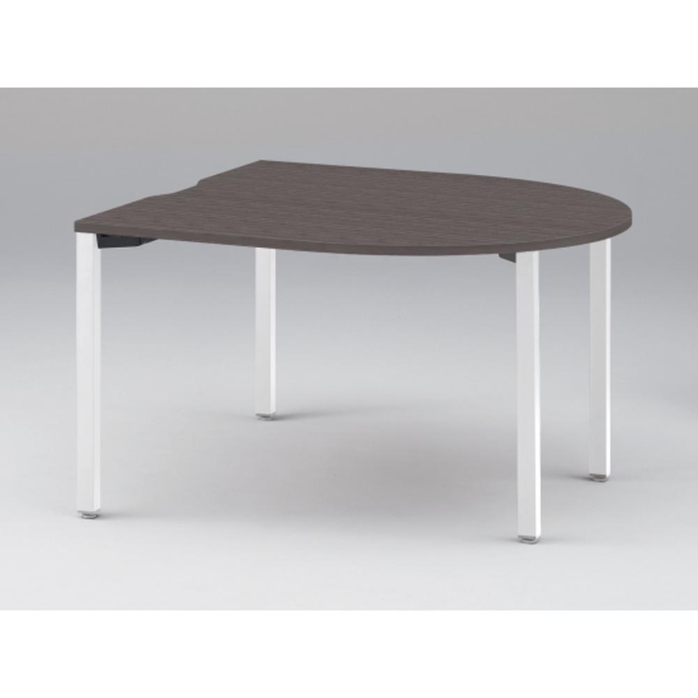 アクトリンク ミーティングテーブル 片R型 配線キャップなし アジャスター脚 W1400×D1400×H720　JPM-1414RNA-WR　［WR：天板 81/アッシュドオークD×脚 W9/ホワイトW］