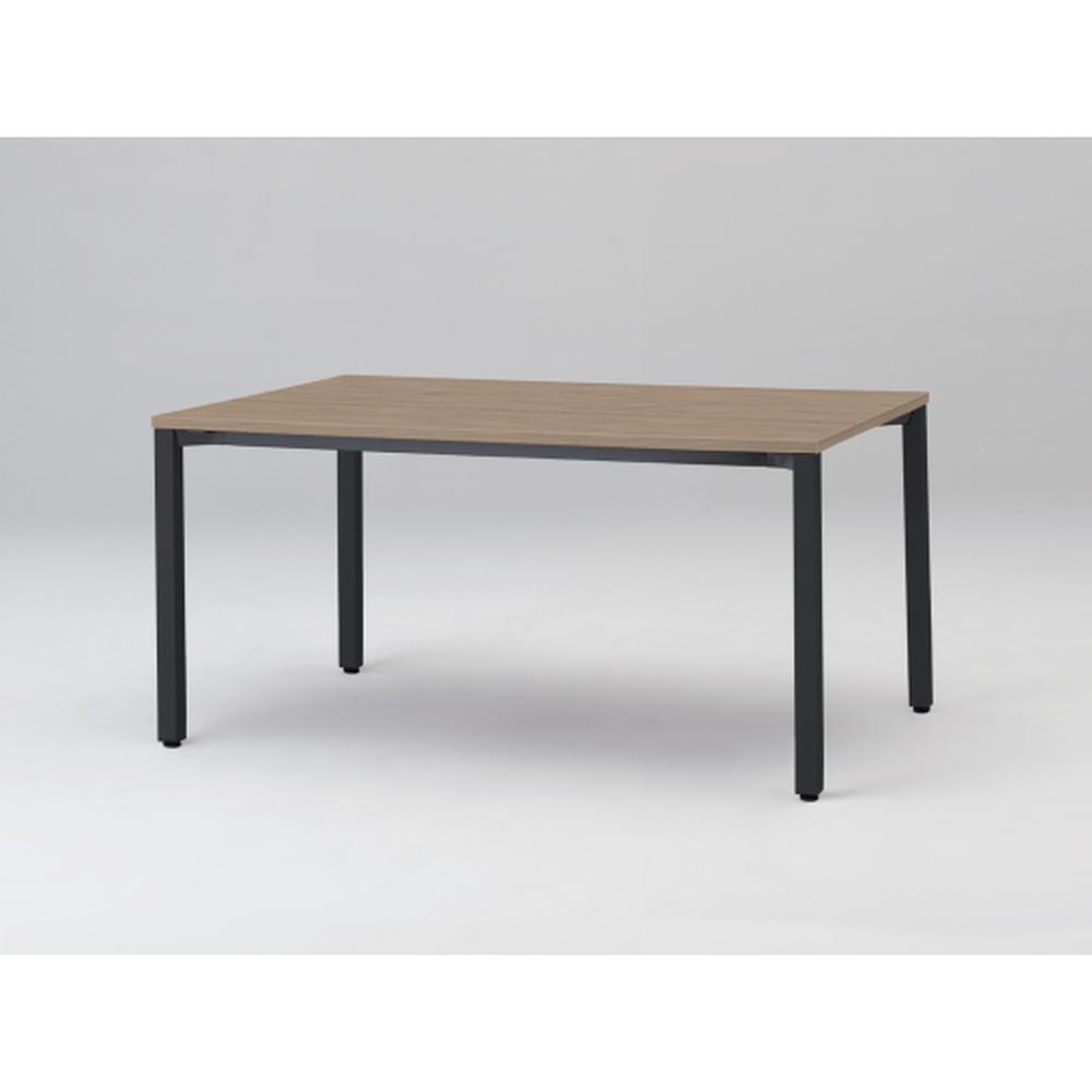 アクトリンク ミーティングテーブル 角型 配線キャップなし アジャスター脚 W1500×D700×H720　JPM-1507HNA-TM　［TM：天板 71/アッシュドオークＭ×脚 T1/サテンブラックT］