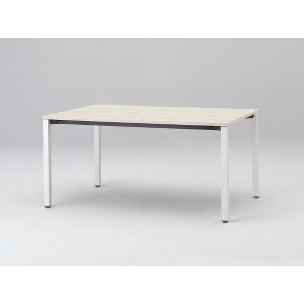 アクトリンク ミーティングテーブル 角型 配線キャップなし アジャスター脚 W1500×D700×H720　JPM-1507HNA-WH　［WH：天板 61/アッシュドパインL×脚 W9/ホワイトW］