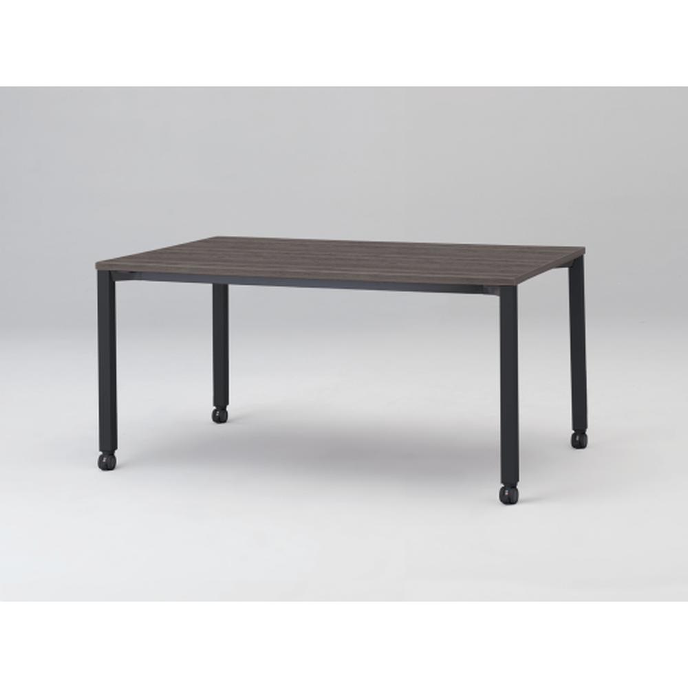 アクトリンク ミーティングテーブル 角型 配線キャップなし キャスター脚 W1500×D700×H720　JPM-1507HNC-TR　［TR：天板 81/アッシュドオークD×脚 T1/サテンブラックT］