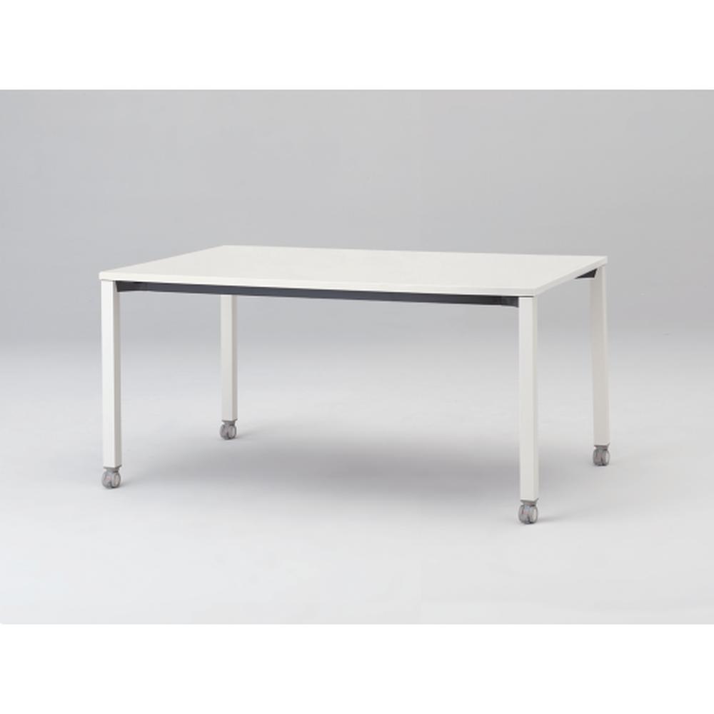 アクトリンク ミーティングテーブル 角型 配線キャップなし キャスター脚 W1500×D700×H720　JPM-1507HNC-WL　［WL：天板 W9/ホワイトW×脚 W9/ホワイトW］