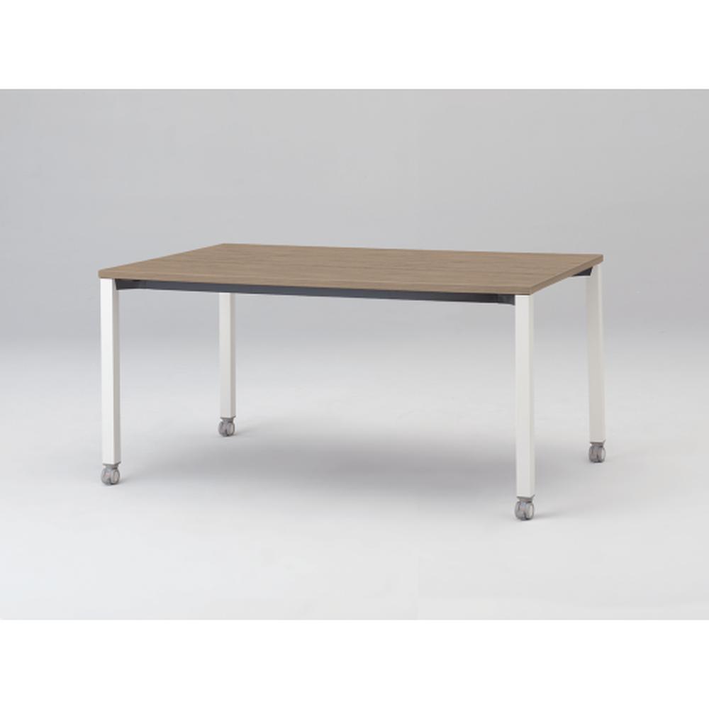 アクトリンク ミーティングテーブル 角型 配線キャップなし キャスター脚 W1500×D700×H720　JPM-1507HNC-WM　［WM：天板 71/アッシュドオークM×脚 W9/ホワイトW］