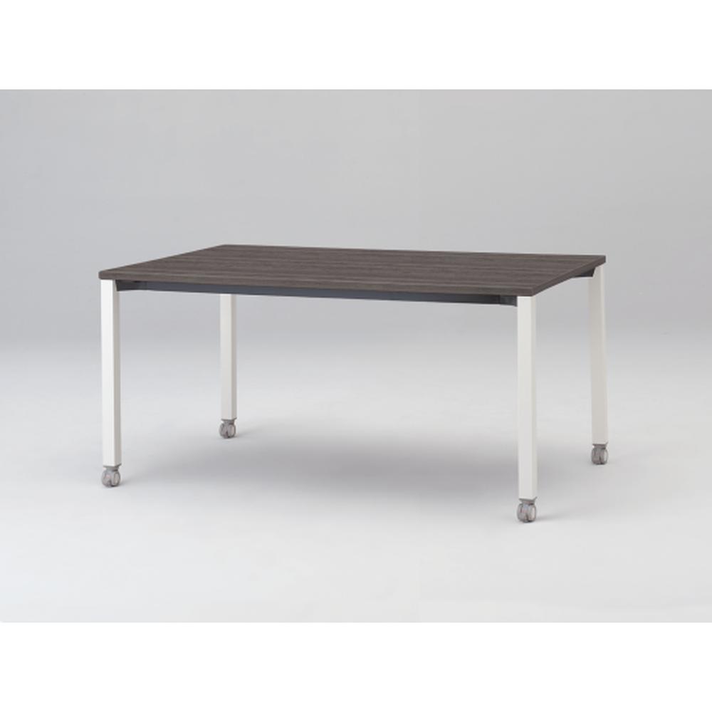 アクトリンク ミーティングテーブル 角型 配線キャップなし キャスター脚 W1500×D700×H720　JPM-1507HNC-WR　［WR：天板 81/アッシュドオークD×脚 W9/ホワイトW］