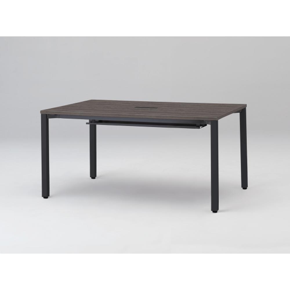 アクトリンク ミーティングテーブル 角型 配線キャップ付 アジャスター脚 W1500×D700×H720　JPM-1507HWA-TR　［TR：天板 81/アッシュドオークD×脚 T1/サテンブラックT］