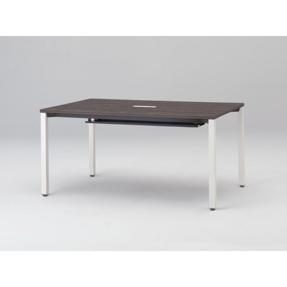 アクトリンク ミーティングテーブル 角型 配線キャップ付 アジャスター脚 W1500×D700×H720　JPM-1507HWA-WR　［WR：天板 81/アッシュドオークD×脚 W9/ホワイトW］